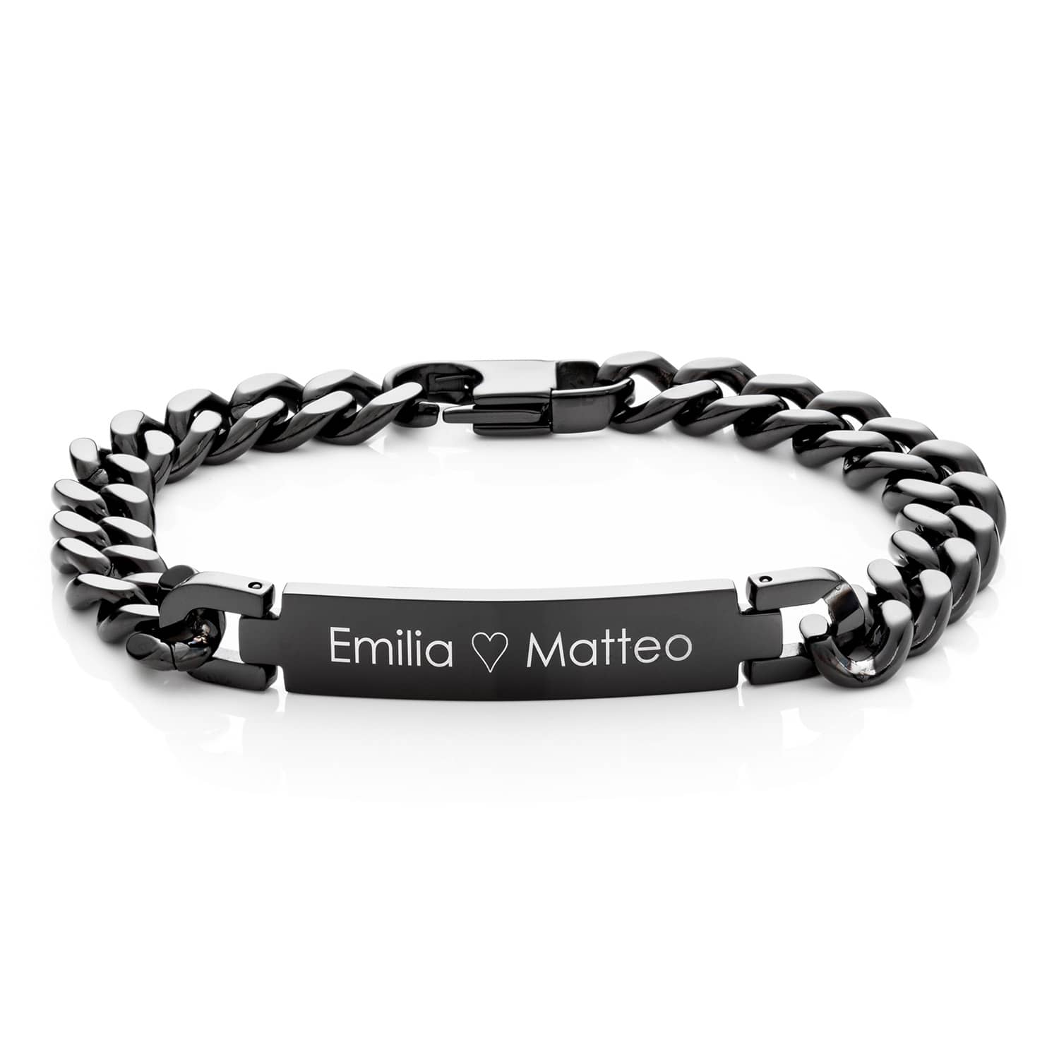 ID couple bracelet with engraving