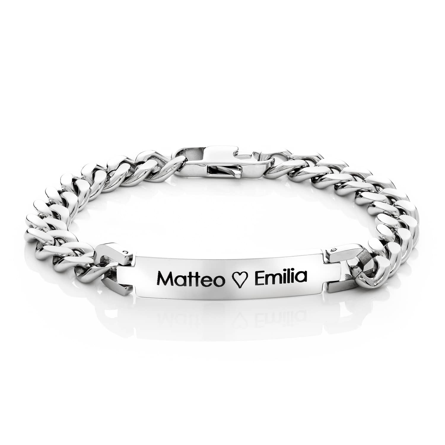 ID couple bracelet with engraving